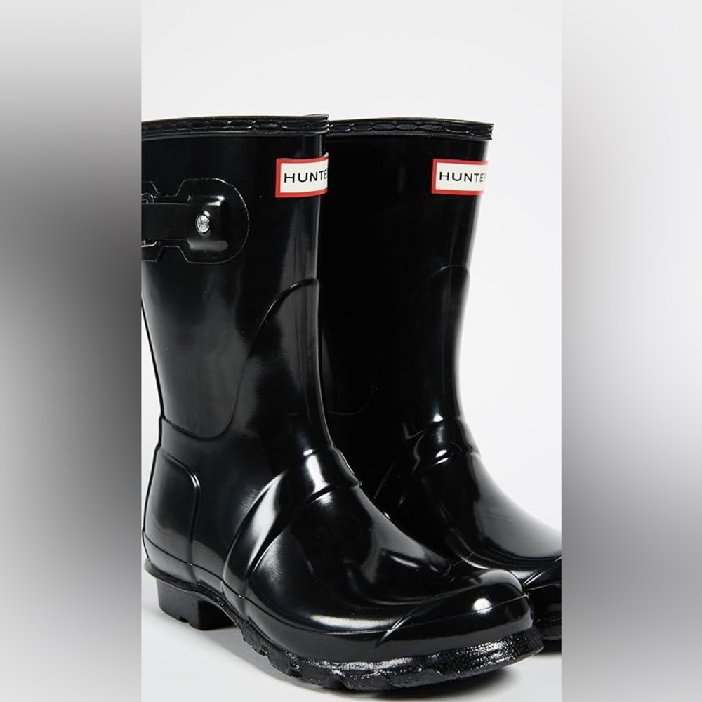 Hunter Original Gloss Women's Black Short Rain Boots - Picture 5 of 10